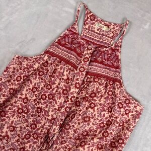 Faherty Adella Floral Jumpsuit Womens Small Sleeveless Wide Leg Bohemian Boho